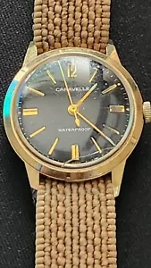 Vintage BULOVA CARAVELLE Herren Handaufzug Uhr 11DB schwarzes Zifferblatt - Bild 1 von 6