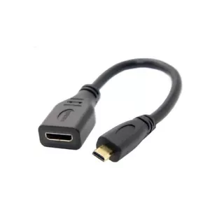 MICRO HDMI TYPE D MALE TO HDMI TYPE A FEMALE CABLE ADAPTER CONVERTER CONNECTOR - Picture 1 of 3