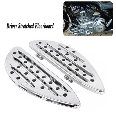 Chrome Front Driver Stretched Floorboard For Harley Touring Electra Road Glide Foto 1 de 4