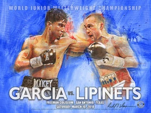 MIKEY GARCIA vs SERGEI LIPINETS Official Onsite fight poster by Richard T. Slone - Picture 1 of 1