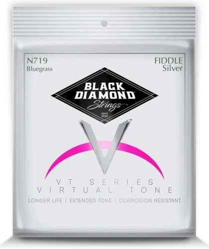 Black Diamond Fiddle Violin Strings N719 Silver Plated Wound Set - Image 1 of 4