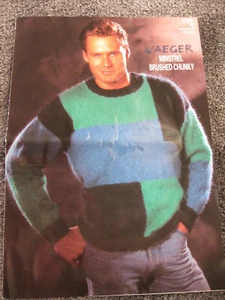 vintage knit sweater pattern jaeger men jumper Pullover No 5736 D - Picture 1 of 2