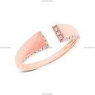 0.24 Ct Diamond Gift for Her Band Wedding Ring 14k Rose Gold Fine Jewelry