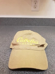 Cabela's Club Baseball Hat Buckle Adjustable Strapback Brown Beige - Picture 1 of 4