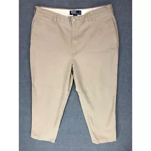 Polo Ralph Lauren Kreuzschlitzhose Herren 38x30 (Passform 36x29) Chino flach vorne khaki - Bild 1 von 12