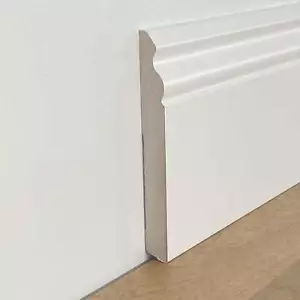 52,8ml di BATTISCOPA ZOCCOLINO DUCALE in FIBRA DI LEGNO COMPATTA 100X15 BIANCO - Foto 1 di 3