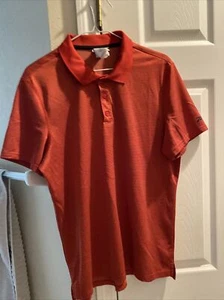 Reebok Polo Golf Red Men’s Size L Workout Ready Striped Shirt - Picture 1 of 6