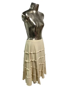 POPPY Skirt Size XL 18 Womens Cream Cotton Waterfall NEW EU48 RRP £32* - Picture 1 of 10