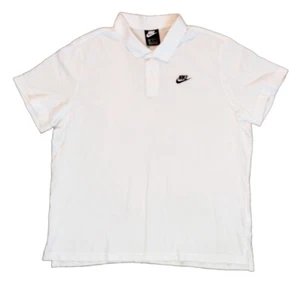 Nike Sports Wear Polo Shirt Mens Size XL White Golf Casual Active Short Sleeve - Picture 1 of 6