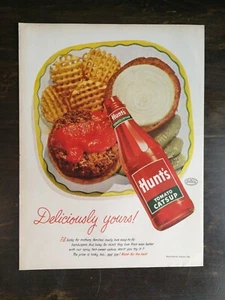 Vintage 1955 Hunts Catsup Ketchup Full Page Ad 823 - Picture 1 of 1