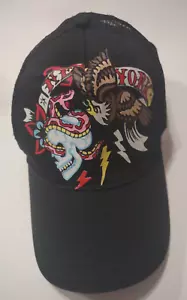 In Style Of Don Ed Hardy/ Christian Audigier New York Mesh Cap Skull Snake Eagle - Picture 1 of 20