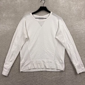 Athleta Athleisure Shirt Damen Größe M Weiß Langarm Mesh Akzente - Bild 1 von 12