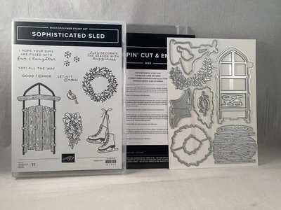 Набор марок и штампов для сложных саней Stampin Up Winter Good Tidings 2508 - Изображение 1 из 4