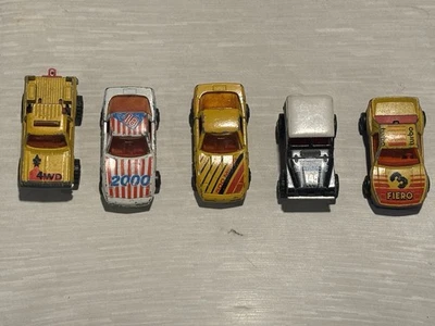 majorette 1/64 diecast cars Vintage 5 Car/truck Lot Jeep Corvette Fierro - Image 1 of 4