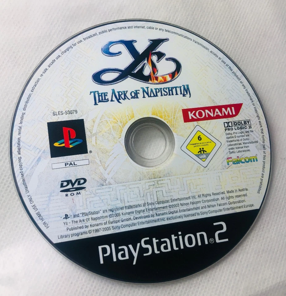 Video Game YS The Ark of Napishtim Disc Only Sony PlayStation 2 PS2 - Image 1 of 1