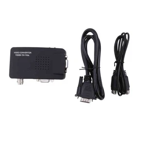 3X(Svideo AV to VGA Converter Adapter Composite AV CVBS in VGA Out 1080P2709 - Afbeelding 1 van 8