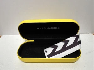 MARC JACOBS Sonnenbrillenetui gelb Leder mit Linse Reinigungstuch NEU - Bild 1 von 4
