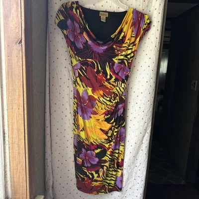 Vestido colorido sin mangas hecho por terciopelo medianoche talla pequeña Foto 1 de 3