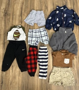 Lot Of 10 Baby Boy Clothes Size 9 Months Mixed Styles And Brands - Picture 1 of 15