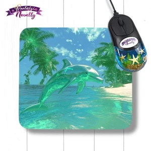 Süßes Frutiger Aero Y2K Delphin ästhetisches Mauspad (Rechteck), Internet Y2K - Bild 1 von 2