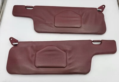 1984-1989 Nissan 300ZX 2+2 LH RH Sunvisors OEM Red - Image 1 of 4