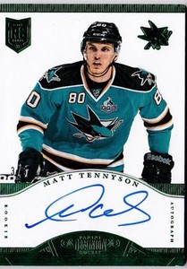 #3/5 (ONLY 5) 2013-14 PANINI DOMINION GREEN AUTO AUTOGRAPH MATT TENNYSON RC $$$
