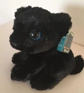 Fiesta toy Black Panther Plush. 8" High, 12" Long. Very Soft. New Unused - Picture 1 of 2