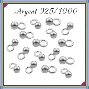 Perles lisses 3mm avec anneau fil 0,7mm, en Argent 925/1000 Réf: PL3AN - Foto 1 di 1