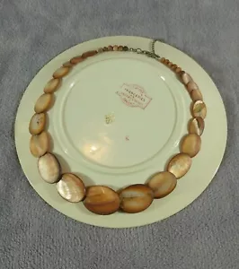 Ancien collier en perles de nacre rose Art-déco 50 G grammes - Foto 1 di 9