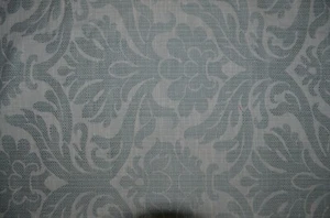 30 YARDs AVAIL /ROBIN EGG BLUE / 100% COTTON , HEAVY, WOVEN DAMASK /VTG BRAEMORE - Picture 1 of 8