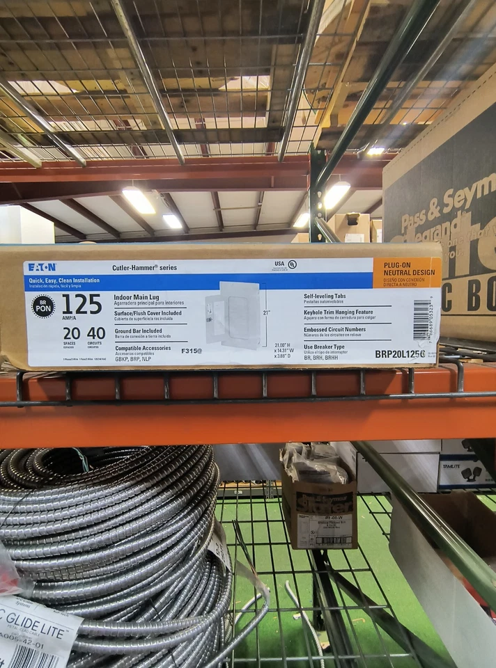 伊顿 NSB BRP20L125G 负载中心和配电盘 BR 1P 125A 240V 50/60Hz 1Ph 3Wi — 第 1/1 张图片