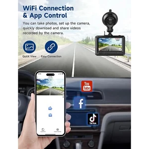 Car FHD 1080P 2.45” IPS Screen WiFi Camera 32GB SD Card Parking Monitor Dash Cam - Picture 1 of 3