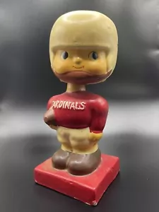 Arizona Cardinals NFL Vintage RARE Wooden Bobble Head Antique Football 00 - Picture 1 of 4