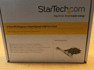(New/Open Box) StarTech 2 Port PCI Express SuperSpeed USB 3.0 Card PEXUSB3S2 - Picture 1 of 11