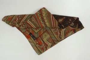 ETRO Folded Scarf Green & Red Silk Geometric Casual Lightweight Bohemian - Picture 1 of 8