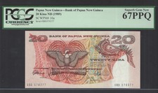 Papua New Guinea 20 Kina ND(1989) P10a Uncirculated Graded 67