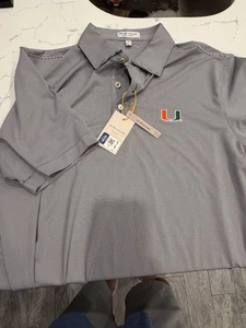 Miami Hurricanes Poloshirt Herren Medium Peter Millar Golf NCAA SPF - Bild 1 von 6