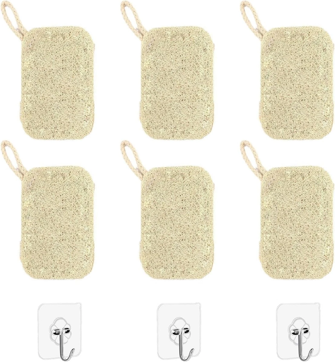Luffa Gurke Schwamm Set – 3 Stück Naturfaser-Schwämme In 10, 19 Und 34 Cm