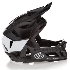 6D ATB-1E Alterra Enduro MTB Helmet Black/White Gloss - Picture 1 of 4