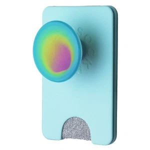PopSockets PopWallet + Portefeuille Téléphone Magnétique pour Appareils MagSafe - Bleu Arc-en-ciel - Photo 1 sur 4