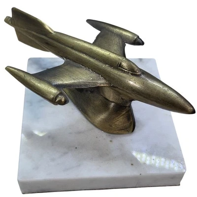 Escultura de avión de combate de aviación estilo Art Deco MCM de colección Foto 1 de 4