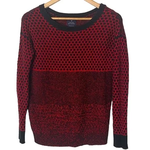 Maglione American Eagle taglia XS rosso e nero maglione vintage fidanzato - Foto 1 di 4