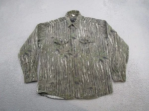 Vintage 90s Rattlers Brand Camouflage Realtree Chamois Shirt Size L Hunting READ - Picture 1 of 13