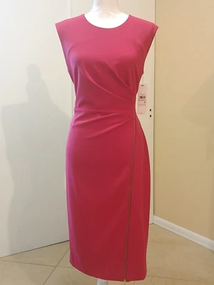 Vestido vaquero rojo sin mangas para mujer Calvin Klein talla 10 Foto 1 de 3