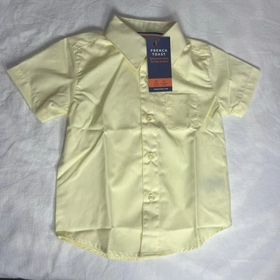 Camisa Oxford Amarilla French Toast Boys 2T S/S, Botón Frontal, Cuello, Nueva con Etiquetas Foto 1 de 4