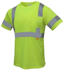 Class 3 Reflective Safety Yellow/ Orange Short Sleeve T-Shirt HIGH VIZ-S9081/2 - Picture 1 of 24