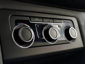 Fits VW Amarok 2010-2015 Aluminium Ringe für Lüftungsregler Heizungsregler x3 - Picture 1 of 6