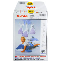 Burda 9808 Cushions Sewing Pattern Uncut Dolphin Bunny Bear Dog