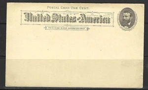 U.S. #UX10 POSTAL CARD -- 1891 -- GRANT -- MINT - Imagen 1 de 3