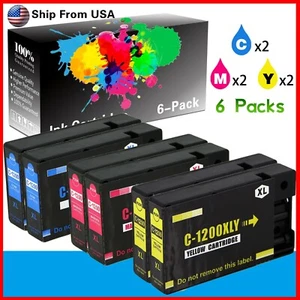 6PK Canon PGI-1200 Color Ink Cartridge for MAXIFY MB2720 MB2120 MB2020 - Picture 1 of 2
